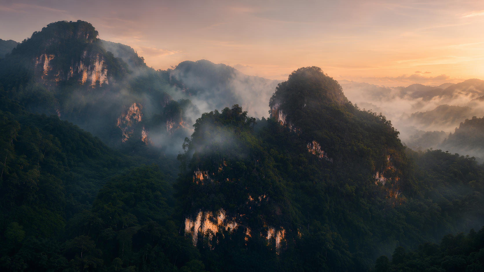 Panorama Bukit Mantewe Kabupaten Tanah Bumbu